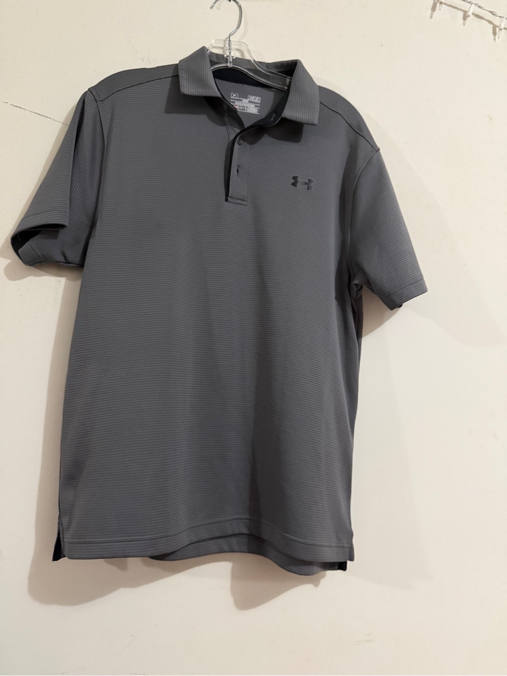 Under Armour Men's Charcoal Tech Polo